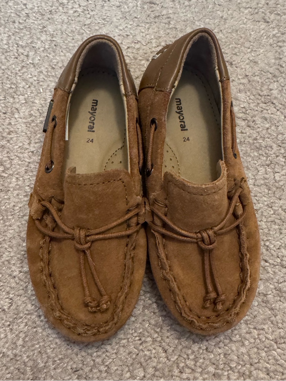 Mayoral Tan Suede Moccasin Loafers for Men